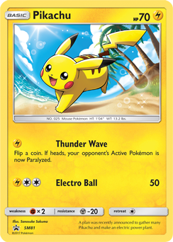 Promo Pokémon card Pikachu SM81 from Sun and Moon Promos expansion