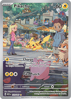 Illustration rare Pokémon card Pikachu 173/165 from 151 expansion