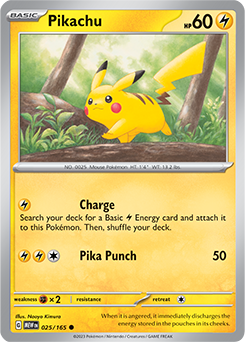 Pikachu 25/165 Pokémon card from 151 for sale at best price