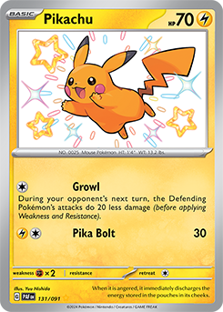 Pikachu 131/91 Pokémon card from Paldean fates for sale at best price