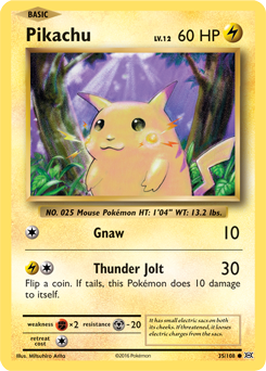 Pikachu 35/108 Pokémon card from Evolutions for sale at best price