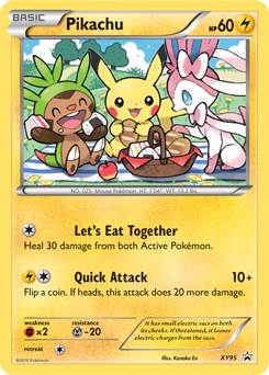 Promo Pokémon card Pikachu XY95 from XY Promos expansion