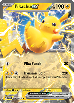 Pikachu ex 063/193 Pokémon card from Paldea Evolved for sale at best price