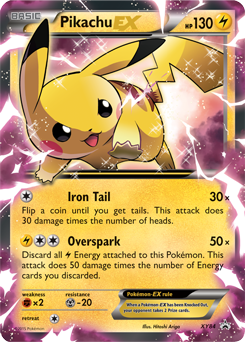 Promo Pokémon card Pikachu EX XY84 from XY Promos expansion