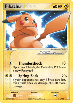 Pikachu Star 104/110 Pokémon card from Ex Holon Phantoms for sale at best price