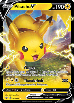 Pikachu V 043/185 Pokémon card from Vivid Voltage for sale at best price