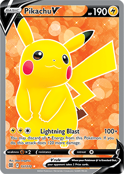 Pikachu V 157/172 Pokémon card from Brilliant Stars for sale at best price