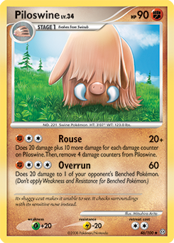 Piloswine 46/100 Pokémon card from Stormfront for sale at best price