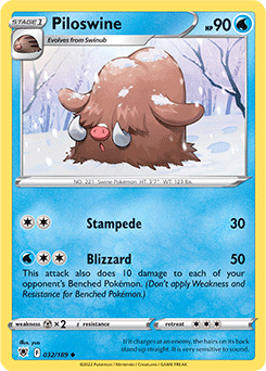 Uncommon Pokémon card Piloswine 032/189 from Astral Radiance expansion
