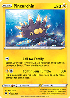 Pincurchin 056/159 Pokémon card from Crown Zenith for sale at best price