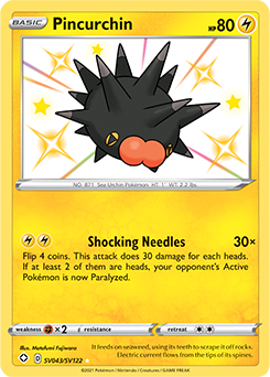 Shining Pokémon Pokémon card Pincurchin SV043/SV122 from Shining Fates expansion