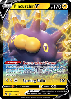 Pincurchin V 72/192 Pokémon card from Rebel Clash for sale at best price