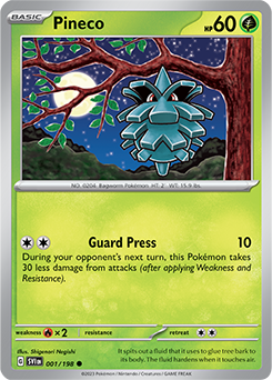Pineco 001/198 Pokémon card from Scarlet & Violet for sale at best price