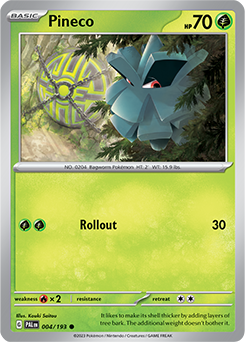 Pineco 004/193 Pokémon card from Paldea Evolved for sale at best price