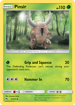 Pinsir 4/214 Pokémon card from Lost Thunder for sale at best price