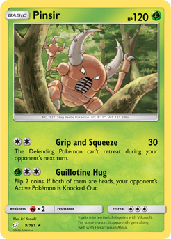 Pinsir 9/181 Pokémon card from Team Up for sale at best price