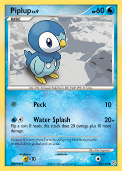 Piplup 93/130 Pokémon card from Diamond & Pearl for sale at best price