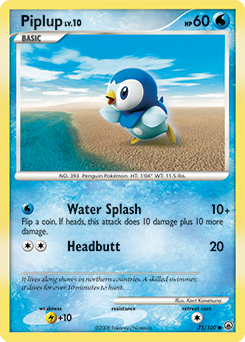 Piplup 71/100 Pokémon card from Majestic Dawn for sale at best price