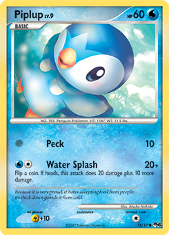 Carte Pokémon Piplup 15/17 de la série POP 6 en vente au meilleur prix