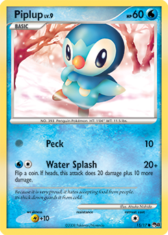 Carte Pokémon Commune Piplup 15/17 de la série POP 8