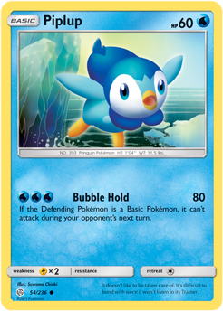 Piplup 54/236 Pokémon card from Cosmic Eclipse for sale at best price