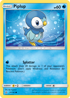 Piplup 31/156 Pokémon card from Untra Prism for sale at best price