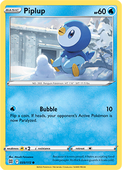 Piplup 035/172 Pokémon card from Brilliant Stars for sale at best price