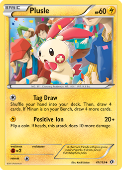 Carte Pokémon Plusle 47/113 de la série Legendary Treasures en vente au meilleur prix