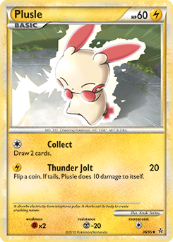 Uncommon Pokémon card Plusle 36/95 from Unleashed expansion