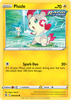 Plusle 89/264 Pokémon card from Fusion Strike for sale at best price