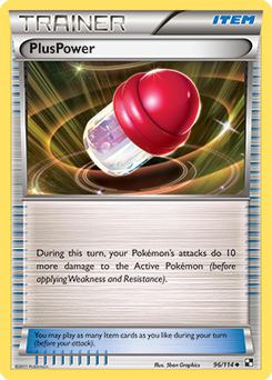 Uncommon Pokémon card PlusPower 96/114 from Black & White expansion