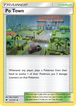 Po Town 121/147 Pokémon card from Burning Shadows for sale at best price
