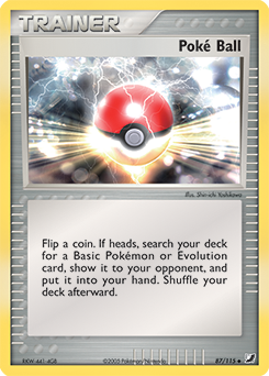 Carte Pokémon Poké Ball 87/115 de la série Ex Forces Cachées en vente au meilleur prix