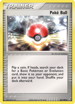 Poké Ball 82/100 Pokémon card from Ex Crystal Guardians for sale at best price