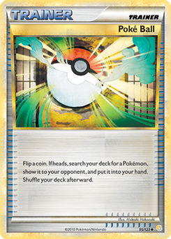 Uncommon Pokémon card Poké Ball 95/123 from HeartGold SoulSilver expansion