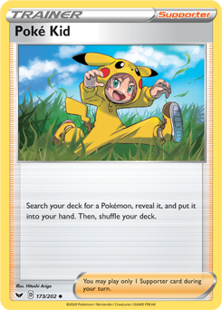 Poké Kid 173/202 Pokémon card from Sword & Shield for sale at best price