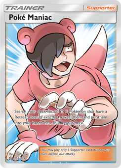 Full Art Trainer Pokémon card Poké Maniac 236/236 from Unified Minds expansion