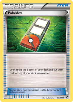 Uncommon Pokémon card Pokéd EX 98/114 from Black & White expansion