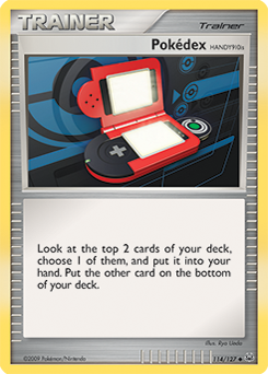 Uncommon Pokémon card Pokéd EX HANDY910is 114/127 from Platinuim expansion