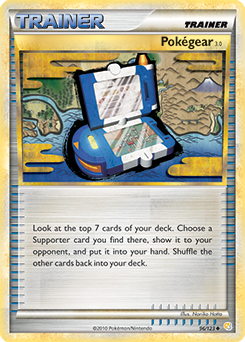 Uncommon Pokémon card Pokégear 3.0 96/123 from HeartGold SoulSilver expansion