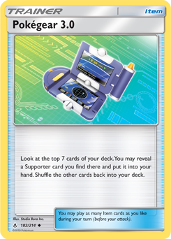 Uncommon Pokémon card Pokégear 3.0 182/214 from Unbroken Bonds expansion