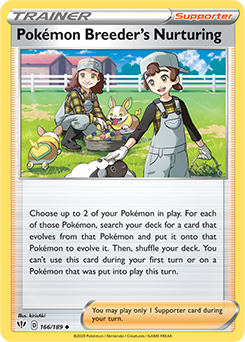 Pokémon Breeder s Nurturing 166/189 Pokémon card from Darkness Ablaze for sale at best price