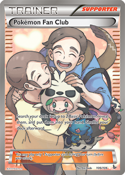 Full Art Trainer Pokémon card Pokémon Fan Club 106/106 from Flashfire expansion