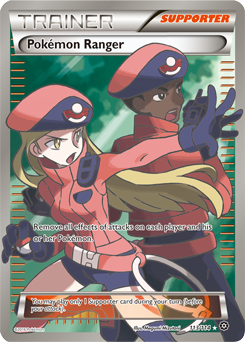 Full Art Trainer Pokémon card Pokémon Ranger 113/114 from Steam Siege expansion