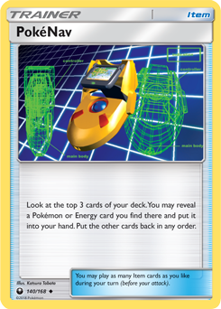 Uncommon Pokémon card PokéNav 140/168 from Celestial Storm expansion