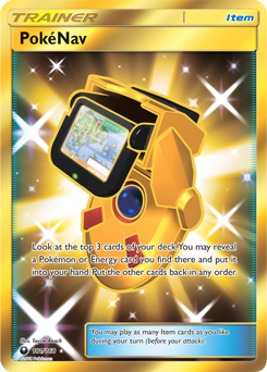 Secret Gold Pokémon card PokéNav 181/168 from Celestial Storm expansion