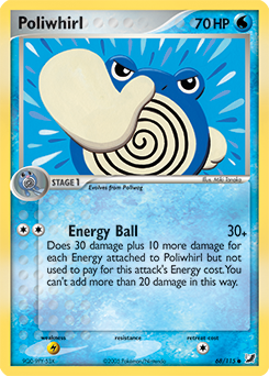 Poliwhirl 68/115 Pokémon card from Ex Unseen Forces for sale at best price