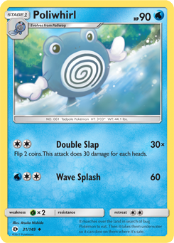 Poliwhirl 31/149 Pokémon card from Sun & Moon for sale at best price