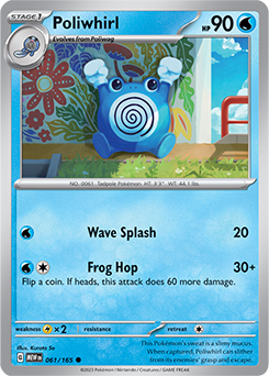 Poliwhirl 61/165 Pokémon card from 151 for sale at best price