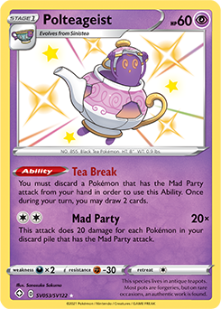 Shining Pokémon Pokémon card Polteageist SV053/SV122 from Shining Fates expansion